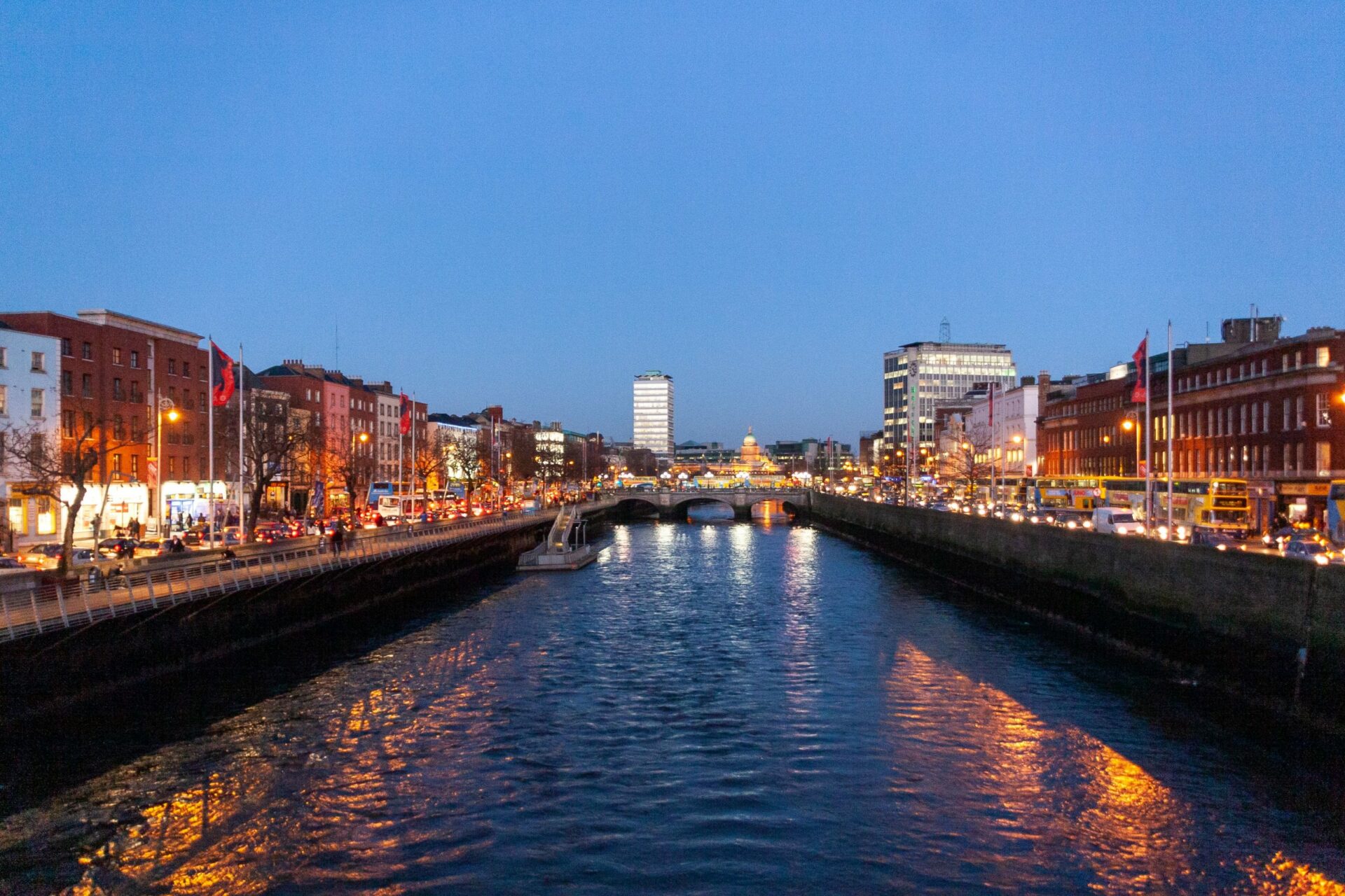 Escooter at night in Dublin